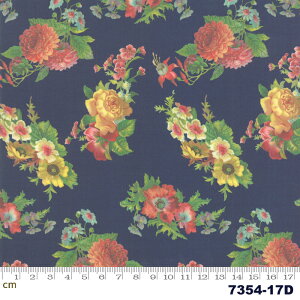 �yModa ���_�zFlea Market Mix-7354-17D(2D-01) �u���[�n �l�C�r�[ �ԕ� �O���[���n �C�G���[�n ���b�h�n �A���� �R�b�g��100% �V�[�`���O �y10cm�P�ʔ̔��z