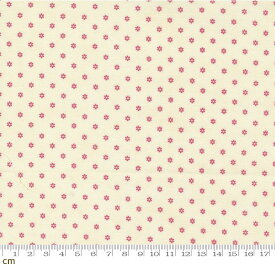 【Moda モダ】Garden Gatherings Shirtings-49176-14(2E-07) 小花柄 ホワイト系 ピンク系 シーチング【10cm単位販売】