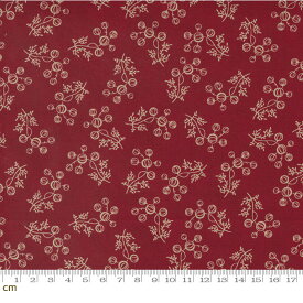【Moda モダ】Garden Gatherings-49170-15(2E-07) 植物柄 花柄 レッド系 ホワイト系 シーチング【10cm単位販売】