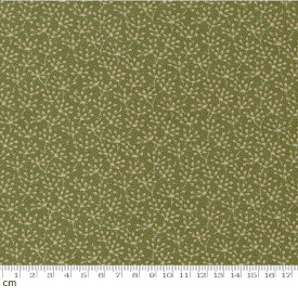 【Moda モダ】Garden Gatherings-49171-25(2E-07) 小花柄 植物柄 グリーン系 ブラウン系 シーチング【10cm単位販売】