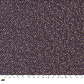 【Moda モダ】Garden Gatherings-49171-30(2E-07) 小花柄 植物柄 パープル系 ベージュ系 シーチング【10cm単位販売】