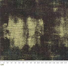 【Moda モダ】Grunge and Grunge Dot Metallic-30150-310M(3A-01) ダークブラウン ゴールドラメ テクスチャ柄 ヴィンテージ風 メタリック加工 ラッカープリント コットン100％ シーチング 110cm幅【10cm単位販売】