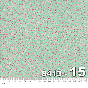 【Moda モダ】Guest Room-8413-15(2C-05) ミントグリーン 小花柄 アンティーク柄 総柄 かわいい コットン100% シーチング 110cm幅【10cm単位販売】