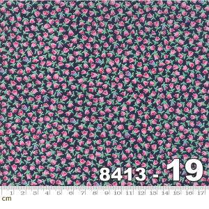 【Moda モダ】Guest Room-8413-19(2C-05) ネイビー 小花柄 アンティーク柄 総柄 かわいい コットン100% シーチング 110cm幅【10cm単位販売】