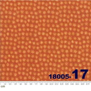 【Moda モダ】Last Bloom(ラスト ブルーム)-18005-17(2D-03) 花柄 フラワー ドット柄 幾何学模様 記号柄 オレンジ系 ブラウン系 コットン100% シーチング【10cm単位販売】