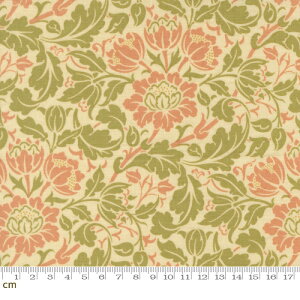 �yMorris �����X�zMorris Muse-13384-11(3A-07) moda �ԕ� ���[�t�� �A���� �O���[���n �I�����W�n �C�G���[�n �V�[�`���O 110cm�� �p�b�`���[�N �n���h���C�h�y10cm�P�ʔ̔��z