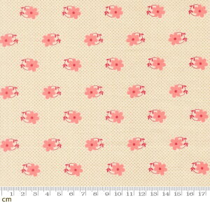 �yModa-k ���_�zPetals And Polka Dots-3083-11(3A-07) �ԕ� �h�b�g�� �x�[�W���n �s���N�n ���킢�� �V�[�`���O 110cm�� �p�b�`���[�N �n���h���C�h�y10cm�P�ʔ̔��z
