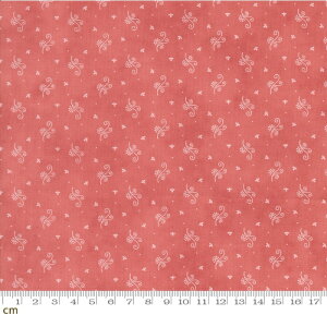 【Moda-k モダ】Muse-44397-13(3A-01) 唐草模様 葉っぱ リーフ柄 レッド シーチング 110cm幅【10cm単位販売】