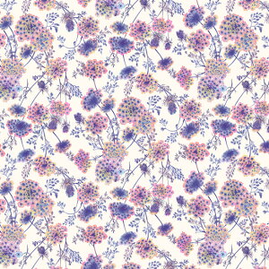 【nora. ノラ】22SP-FR1098(1F-06) 花柄 草花柄 ブーケ柄 かわいい コットン100% シーチング 110cm幅【10cm単位販売】