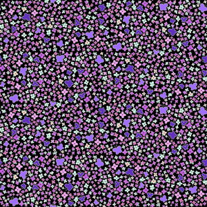 【nora. ノラ】23SU-ST1313-D(1F-03) 小花柄 蝶 ブラック パープル ファンシー コットン100% シーチング【10cm単位販売】