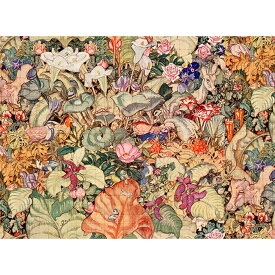 【nora. ノラ】21SU-CL1006(3D) 植物柄 オレンジ リアル ナチュラル コットン100% シーチング 110cm幅【10cm単位販売】