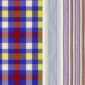 【nora. ノラ】21SU-CL1034(3D) 2柄入り ストライプ チェック ブルー クラシック シンプル ベーシック コットン100% シーチング 110cm幅【10cm単位販売】