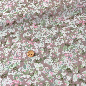 【nora. ノラ】22SP-FR1077(1F-02) 小花柄 水彩風 おしゃれ 大人っぽい コットン100% シーチング 110cm幅【10cm単位販売】