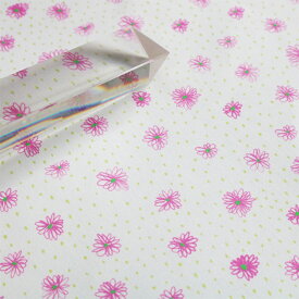 【nora. ノラ】22WI-ST1039(3D) ホワイト 小花柄 手書き風 シンプル かわいい コットン100% シーチング 110cm幅【10cm単位販売】