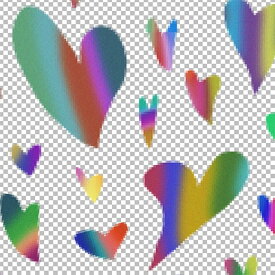 【nora. ノラ】22WI-ST1205-OX-A(3D) グレー カラフル ハート 格子柄 デジタル スタイリッシュ 透過 コットン100% オックス生地 110cm幅【10cm単位販売】