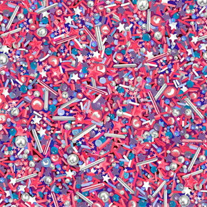 【nora. ノラ】23SU-SN1048(1F-03) お菓子柄 製菓材料 アラザン カラースプレー チョコスプレー オレンジ ピンク グリーン パープル ポップ ファンシー コットン100% シーチング 110cm幅【10cm単位販売