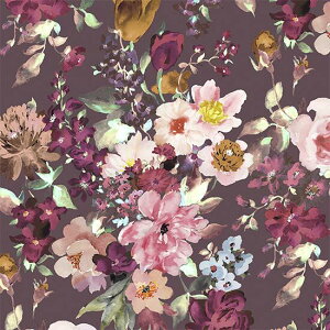 【nora. ノラ】23WI-FR1231-BR-C(ブロード)(1F-09) フラワー クラシカル シック レトロ ブーケ モチーフ 総柄 花柄 おしゃれ レッド系 コットン 100%【10cm単位販売】