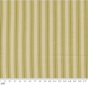 【Moda モダ】Pumpkin Spice Gatherings-49298-15(3A-01) 細め ストライプ ライン柄 ボーダー グリーン シーチング 110cm幅【10cm単位販売】