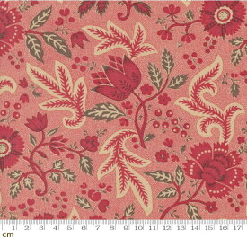 【French General】Rouenneries Trois-13961-15(3B-08) 大花柄 アンティーク柄 大柄 フレンチジェネラル フェードレッド シーチング 110cm幅 コットン100%【10cm単位販売】
