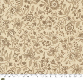 【Moda モダ】Sacre Bleu-13971-11(3A-06) アイボリー ベージュ 花柄 つる草柄 アンティーク風 フレンチアンティーク フレンチジェネラル コットン100％ シーチング 110cm幅【10cm単位販売】