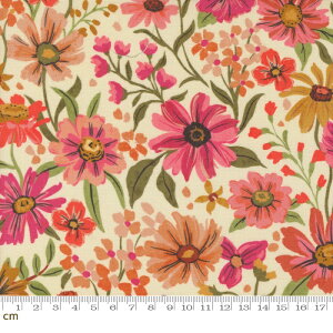 【Moda モダ】Sagewood-11950-11(3A-01) 花柄 総柄 ピンク アイボリー コットン100% シーチング 110cm幅【10cm単位販売】