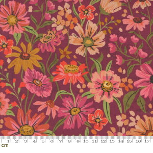 【Moda モダ】Sagewood-11950-20(3A-01) 花柄 総柄 ワイン パープル コットン100% シーチング 110cm幅【10cm単位販売】