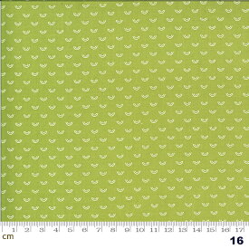 【Moda モダ】Shine On-55218-16(2C-05) グリーン系 イエローグリーン系 黄緑色 記号柄 白ラッカー コットン100％ シーチング 110cm幅【10cm単位販売】