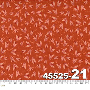 【Moda モダ】Songbook-45525-21(2E-03) レッド系 赤 花柄 植物柄 コットン100% シーチング【10cm単位販売】