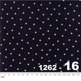 【クーポン最大500円OFF！】Star and Stripe Gatherings(スターアンドストライプギャザリングス)-1262-16(2D-05)星柄 スター記号柄 夜空 ネイビー系 ホワイト コットン100% シーチング【10cm単位販売】