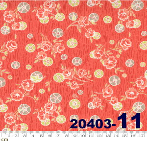 【Moda モダ】Strawberries & Rhubarb-20403-11(2E-05) 小花柄 レッド 薔薇 春 可愛い コットン100% シーチング【10cm単位販売】