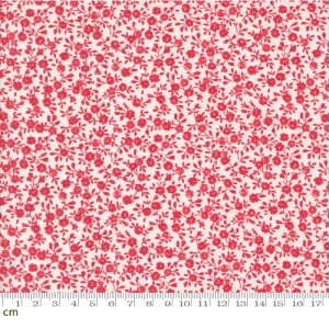 【Moda モダ】Summertime-55321-32(3A-02) 小花柄 薔薇 バラ レッド コットン100% シーチング 110cm幅【10cm単位販売】