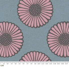 【Moda モダ】Unruly Nature-RS6016-13L(リネン生地)(3B-05) ブルー 幾何花柄 ポップ おしゃれ ruby star ルビースター コットン100% キャンバス生地【10cm単位販売】