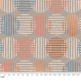 【Moda モダ】Unruly Nature-RS6017-13LM(リネン生地)(メタリック加工)(3B-05) グレー カッパーカラー 幾何学柄 ポップ おしゃれ ruby star ルビースター コットン100% キャンバス生地【10cm単位販売】