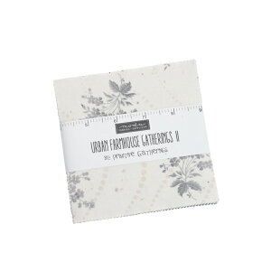 【Moda モダ】Urban Farmhouse Gatherings II-49130PP(42枚) ブラック グレー ホワイト モノトーン 小花柄 ドット柄 幾何学模様 シック モダン プレカット カットクロス コットン100% シーチング【10cm単位販