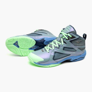 【ミズノ】ウエーブダイバース LG5 Ltd エアロビクス シューズ/フィットネスシューズ/MIZUNO(31GF2575)02 アッシュブルー×メタリックグレー×ミントグリーン