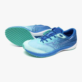 【ミズノ】WAVE DUEL4 ウェーブデュエル/ラニングシューズ/MIZUNO(U1GD2550) 13 スカイブルー×ホワイト×ブルー