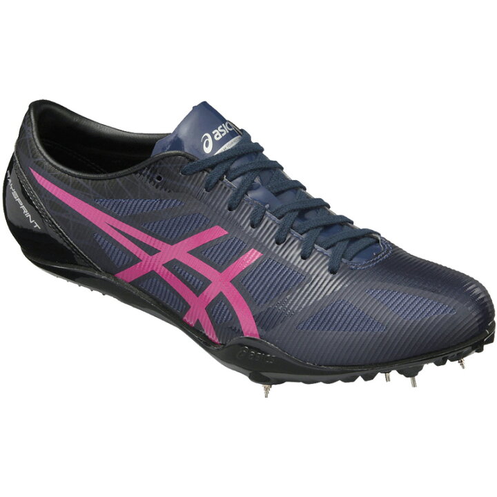 楽天市場 アシックス Raysprint 2 レイスプリント スパイク スパイク アシックス 陸上スパイク Asics Ttp516 4935 ミッドナイトブルー ベリーピンク Abespo