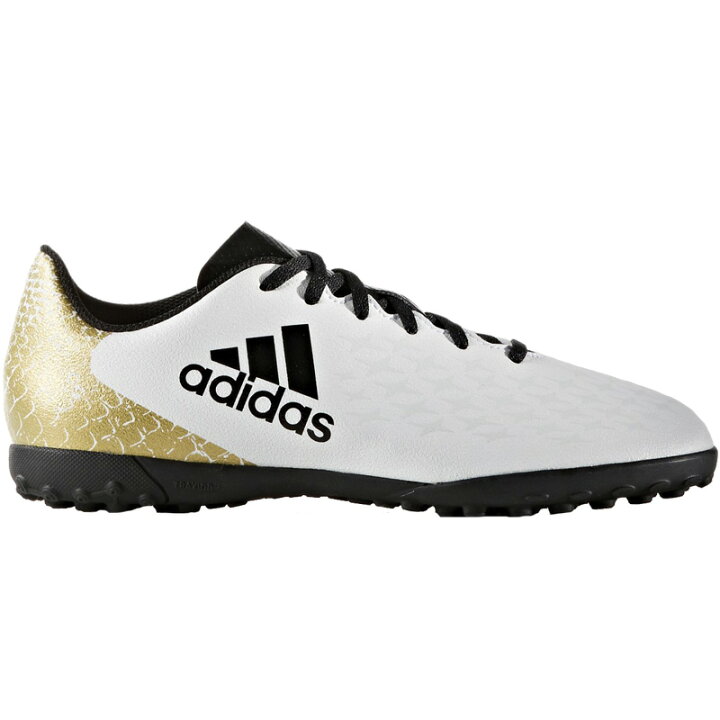 楽天市場 アディダス エックス 16 4 Tf J ジュニアサッカートレーニングシューズ アディダス トレーシュー Adidas Gtu55 Aq4364 ランニングホワイト コアブラック ゴールドメット Abespo