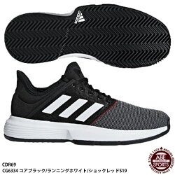 【アディダス】GameCourtMMCゲームコート/マルチコートシューズ/adidas(CDR69)CG6334コアブラック/ランニングホワイト/ショックレッドS19