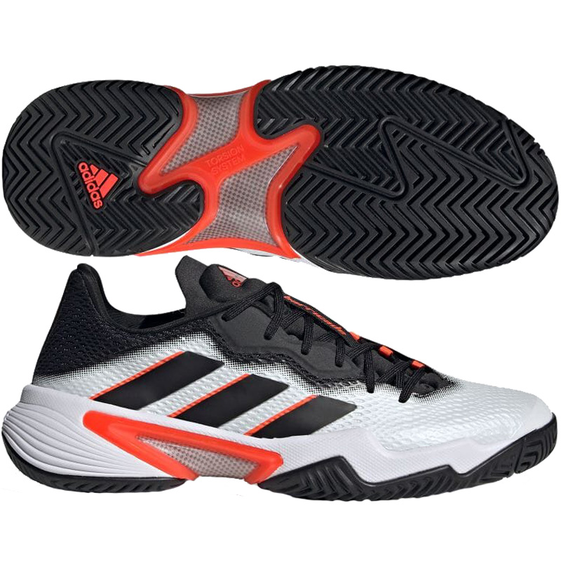 【アディダス】BARRICADE TENNIS バリケード テニス/メンズ/テニスシューズ/adidas(LVK36) GW2964  フットウェアホワイト/コアブラック/ソーラーレッド | abespo