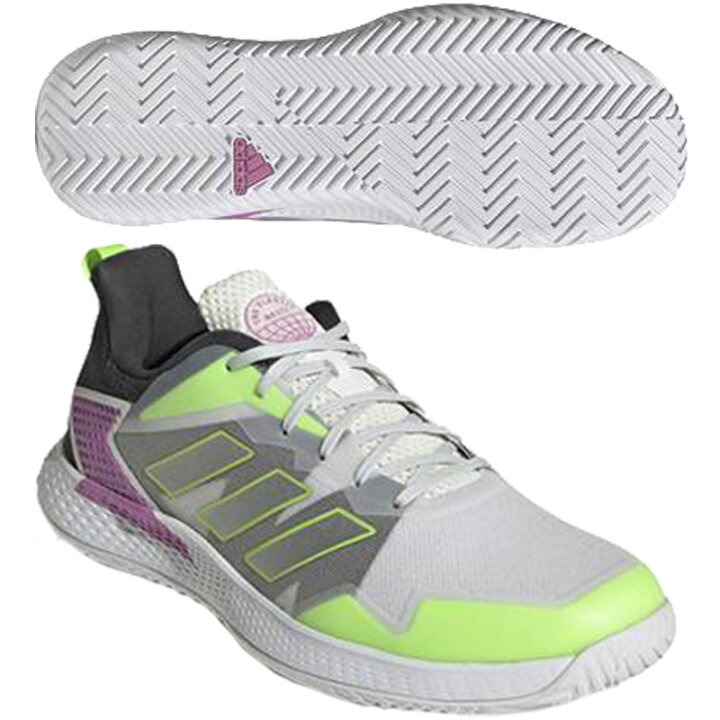 【アディダス】Defiant Speed M AC テニスシューズ/メンズ/adidas (LTD88) GV9519 クリスタルホワイト/シルバーメタリック/カーボン abespo アディダス adidas テニスシューズ メンズ BARRICADE M AC HQ8415
