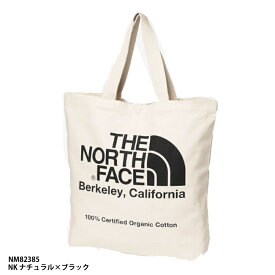 【THE NORTH FACE】Organic Cotton Tote オーガニックコットントート/ノースフェイス/国内正規品(NM82385)NK ナチュラル×ブラック
