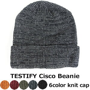 TESTIFY Cisco Beanie �J���t�� �j�b�g ���b�`�L���b�v�i�j�b�g�X�j[�S6�F/�A�N����/�R�b�g��]