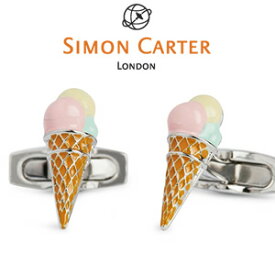 カフス アイスクリーム モチーフ / Simon Carter By The Sea Ice Cream Cufflink真鍮 ロジウムメッキ