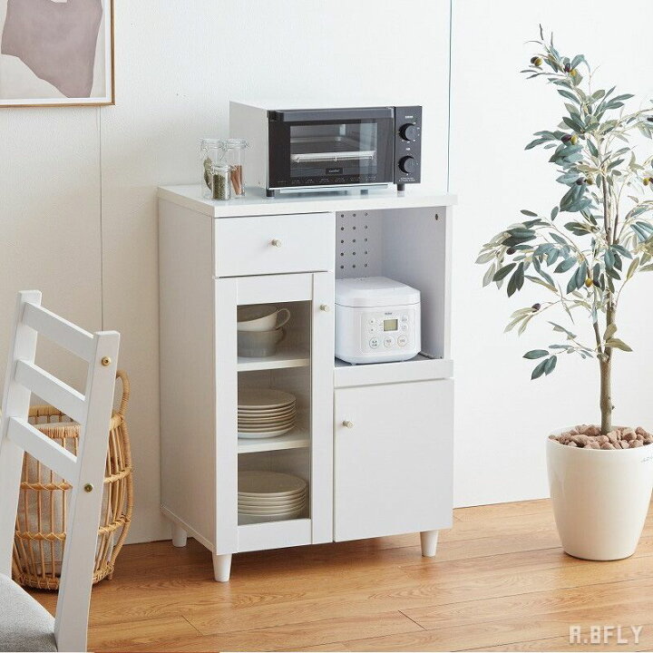 楽天市場】レンジボード レンジ台 食器棚 キッチンボード お洒落 幅60 