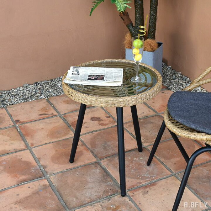 楽天市場】リゾートテーブル ガーデンテーブル サイドテーブル 強化  