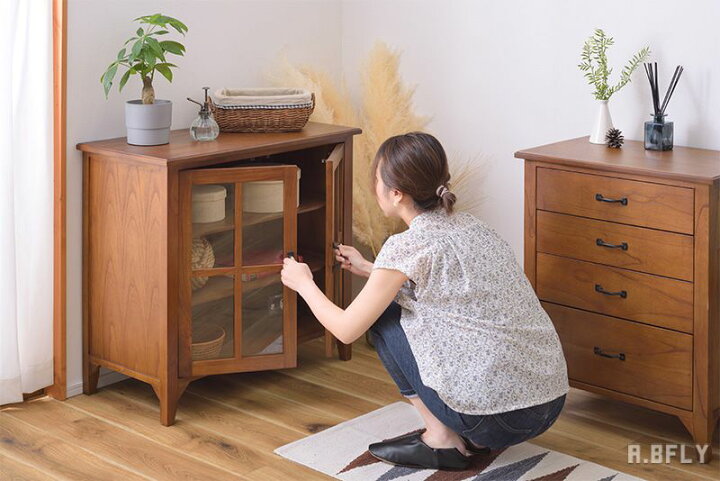楽天市場】【全品3%OFFクーポン発行中】キャビネット ガラス扉 