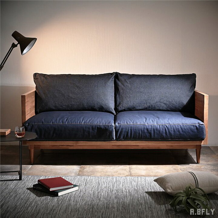 楽天市場】【174cm幅】2人掛けソファ リジッドデニム ソファ sofa