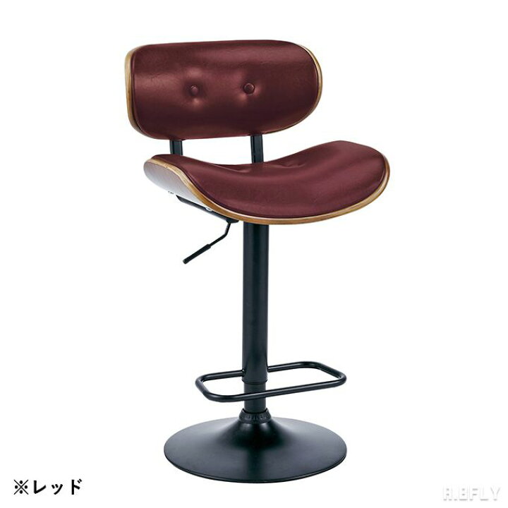 バーチェア ハイスツール カウンターチェア 腰掛 椅子 チェア 足掛け 天然木 レッド レザー 合皮 クッション 回転 背もたれ 昇降 高級感 モダン ヴィンテージ ミッドセンチュリー西海岸 飲食店 カフェ シック 上品 ア.ビーフライ バーチェア ハイスツール カウンターチェア 腰掛 椅子 チェア 足掛け 天然木 レッド レザー 合皮 クッション 回転 背もたれ 昇降 高級感 モダン ヴィンテージ ミッドセンチュリー西海岸 飲食店 カフェ シック 上品