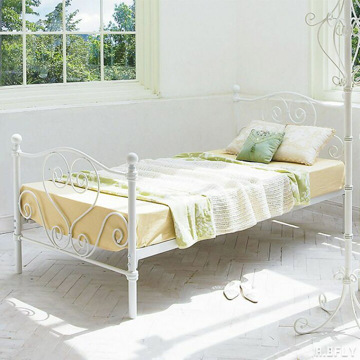 楽天市場 アイアンベッド スチールベッド プリンセスベッド ベッド シングル 大人可愛い 子ども用 キッズ 女の子 ホワイト ブラック メルヘン 北欧 アンティーク クラシカル マットレスセット お姫様 ハート エレガント 姫系 ロートアイアン A Bfly ア ビーフライ